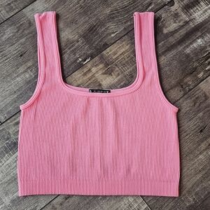 ZARA🎀 M/L Pink Crop Tank Size M/L